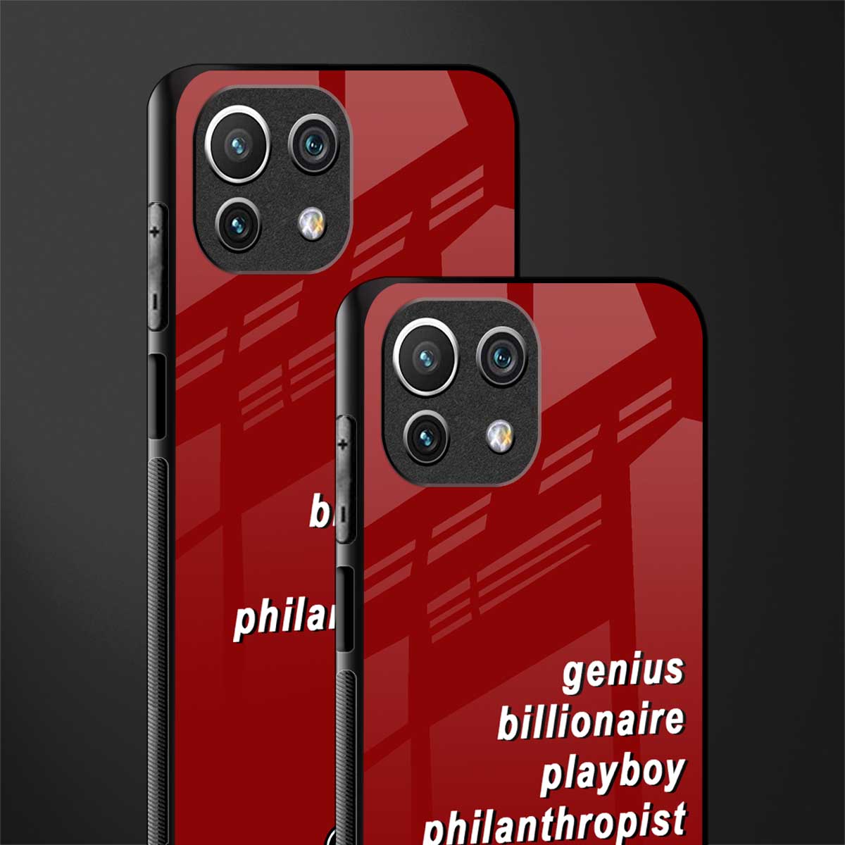 genius billionaire playboy philantrophist glass case for mi 11 lite image-2