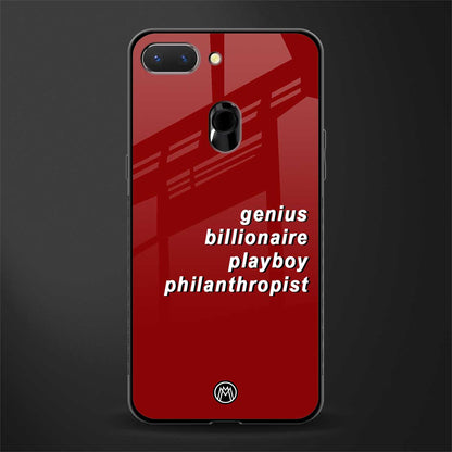 genius billionaire playboy philantrophist glass case for oppo a5 image