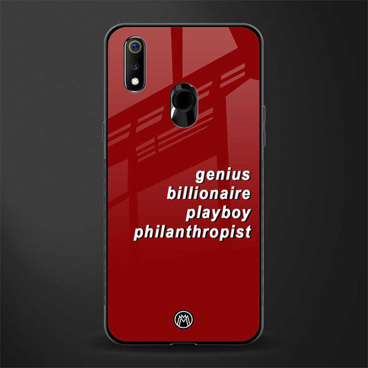 genius billionaire playboy philantrophist glass case for realme 3 pro image