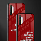 genius billionaire playboy philantrophist glass case for realme x2 image-2