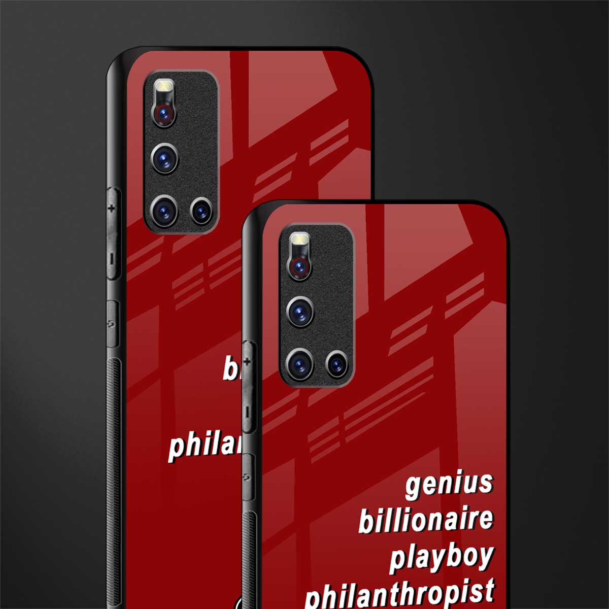 genius billionaire playboy philantrophist glass case for vivo v19 image-2
