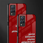 genius billionaire playboy philantrophist glass case for vivo v21 5g image-2