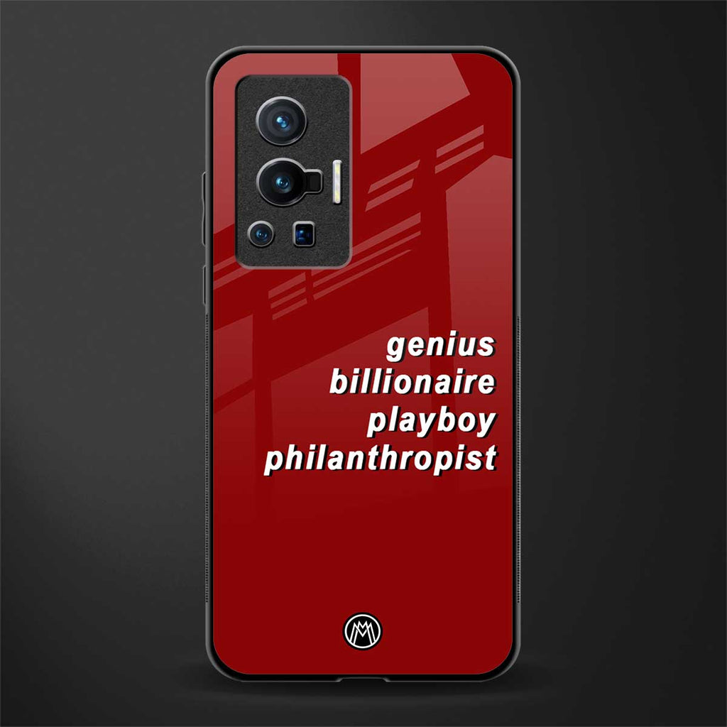 genius billionaire playboy philantrophist glass case for vivo x70 pro image