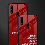 genius billionaire playboy philantrophist glass case for samsung galaxy a20s image-2