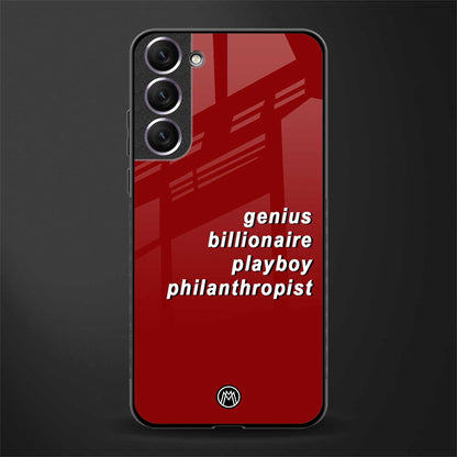 genius billionaire playboy philantrophist glass case for samsung galaxy s21 plus image