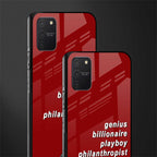 genius billionaire playboy philantrophist glass case for samsung galaxy s10 lite image-2