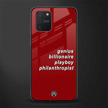 genius billionaire playboy philantrophist glass case for samsung galaxy a91 image