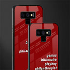 genius billionaire playboy philantrophist glass case for samsung galaxy note 9 image-2