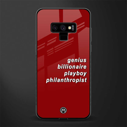 genius billionaire playboy philantrophist glass case for samsung galaxy note 9 image