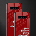 genius billionaire playboy philantrophist glass case for samsung galaxy s10 plus image-2