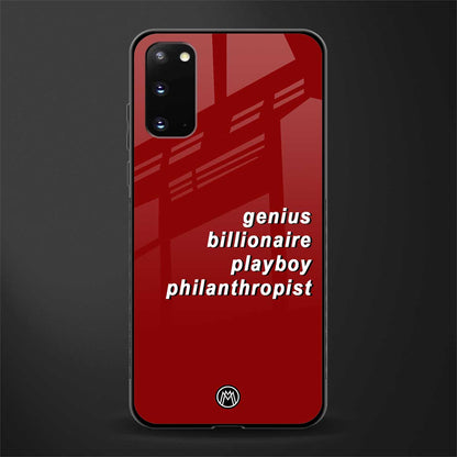 genius billionaire playboy philantrophist glass case for samsung galaxy s20 image