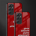 genius billionaire playboy philantrophist glass case for samsung galaxy s22 ultra 5g image-2