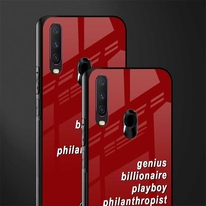genius billionaire playboy philantrophist glass case for vivo y15 image-2