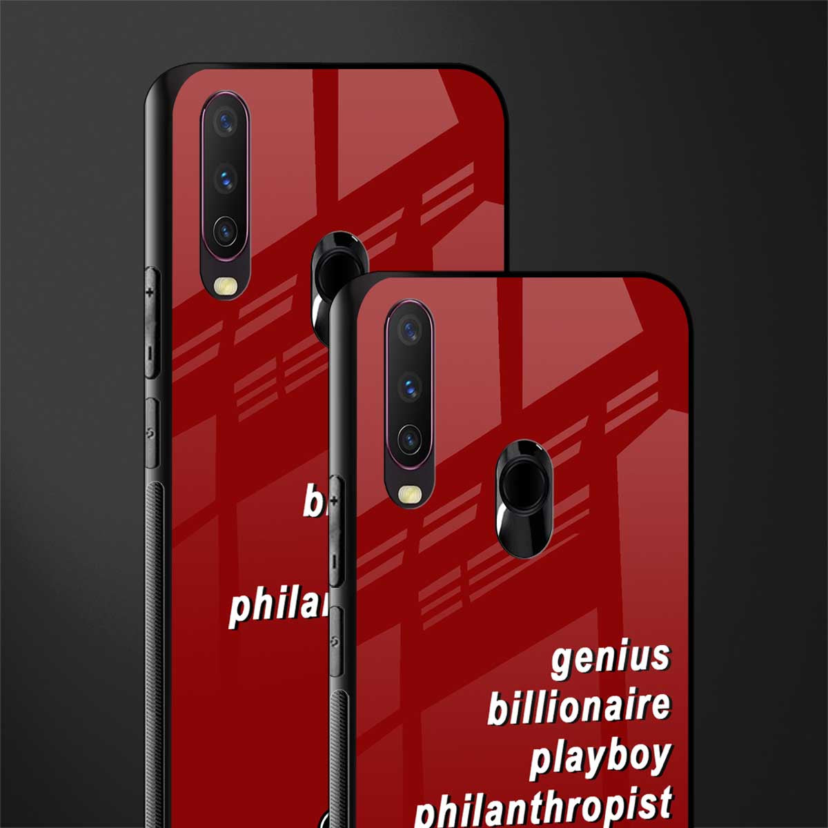 genius billionaire playboy philantrophist glass case for vivo y12 image-2
