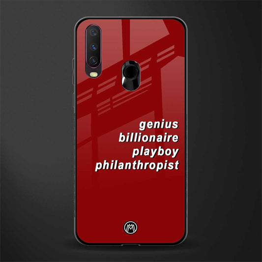 genius billionaire playboy philantrophist glass case for vivo y15 image