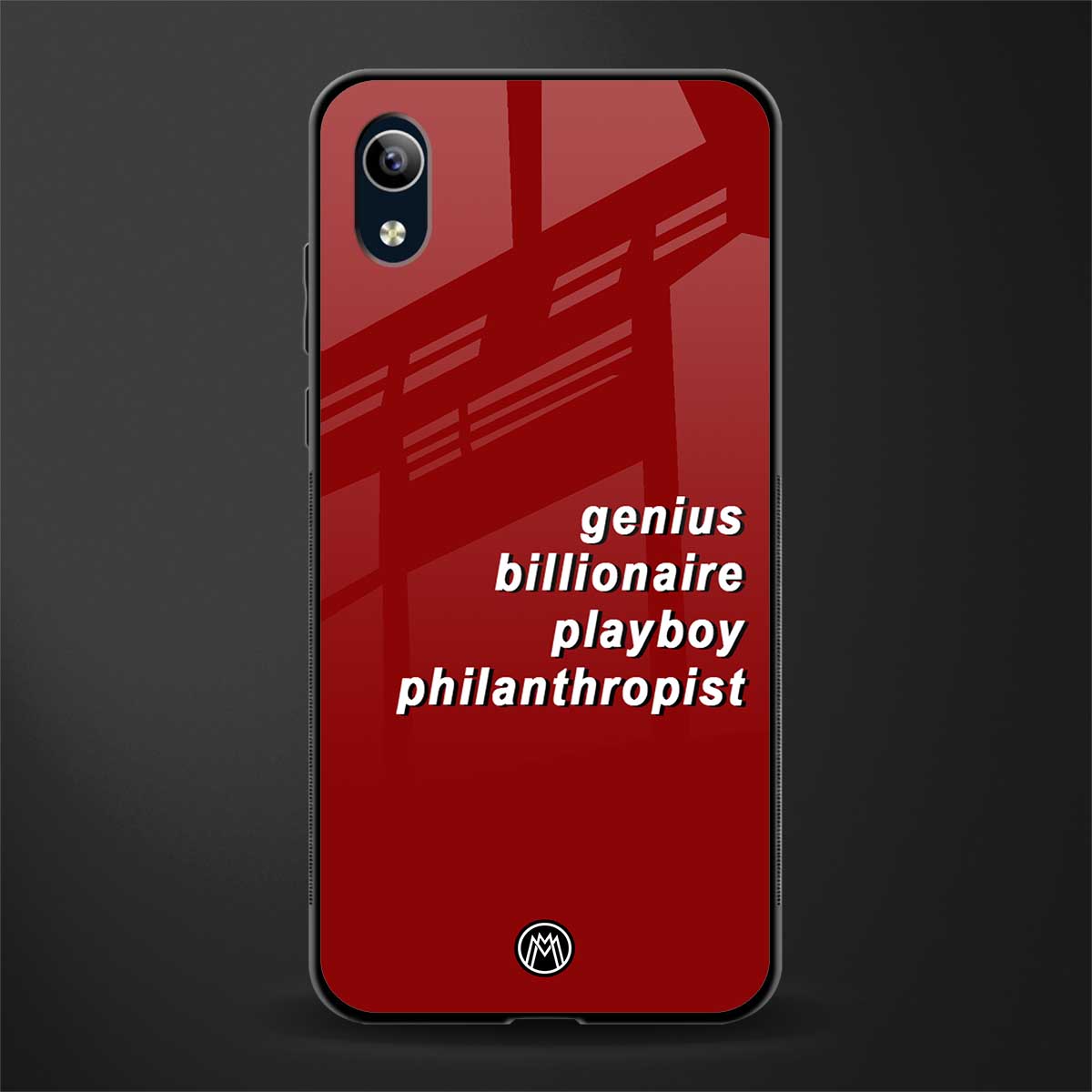 genius billionaire playboy philantrophist glass case for vivo y1s without fingerprint image