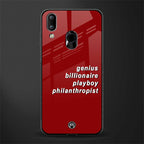 genius billionaire playboy philantrophist glass case for vivo y91 image