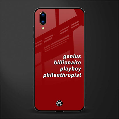 genius billionaire playboy philantrophist glass case for vivo v11 pro image