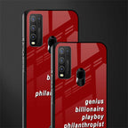 genius billionaire playboy philantrophist glass case for vivo y30 image-2