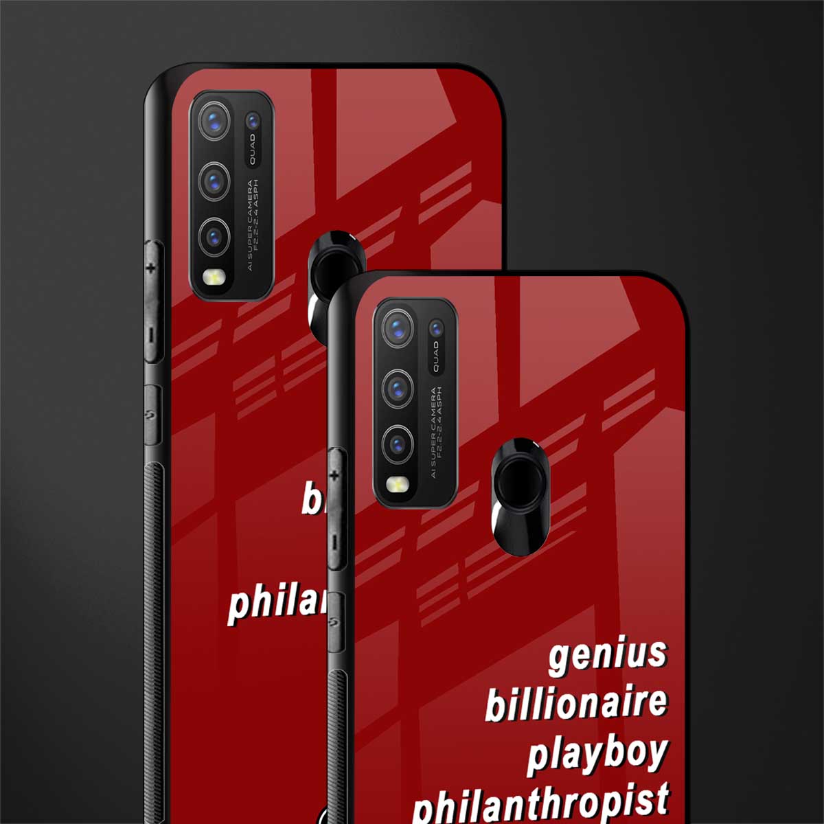 genius billionaire playboy philantrophist glass case for vivo y50 image-2