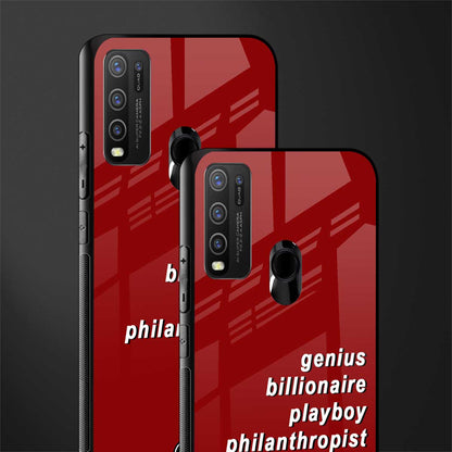 genius billionaire playboy philantrophist glass case for vivo y50 image-2