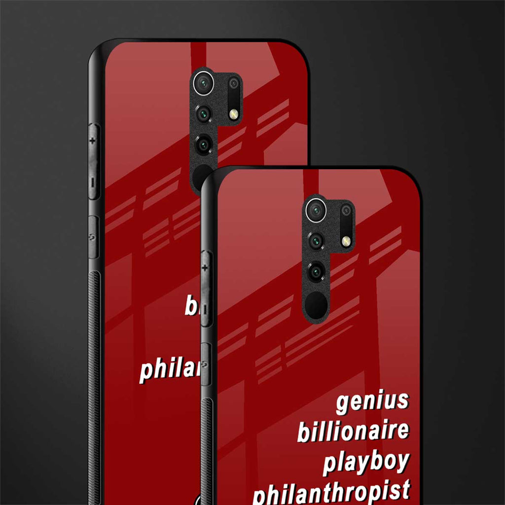 genius billionaire playboy philantrophist glass case for redmi 9 prime image-2