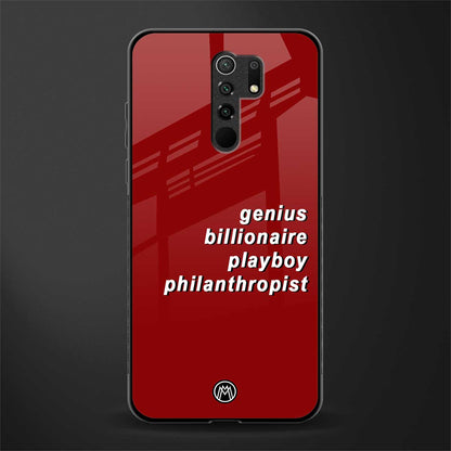 genius billionaire playboy philantrophist glass case for poco m2 image
