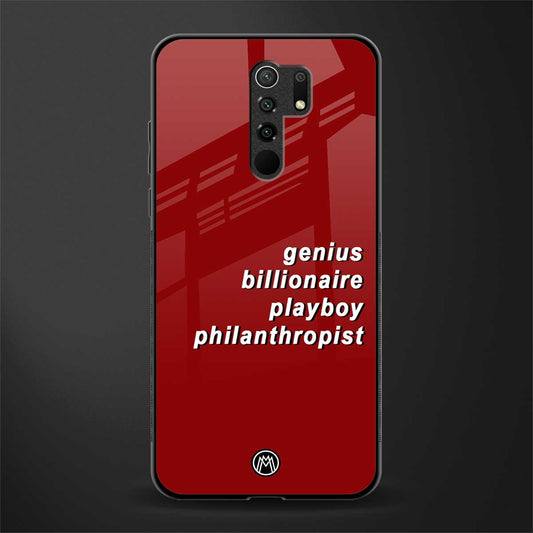 genius billionaire playboy philantrophist glass case for poco m2 image