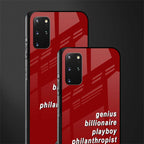 genius billionaire playboy philantrophist glass case for samsung galaxy s20 plus image-2