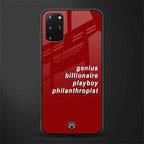 genius billionaire playboy philantrophist glass case for samsung galaxy s20 plus image