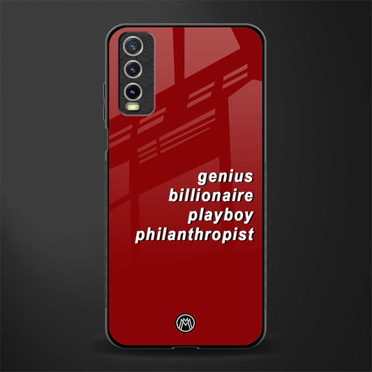 genius billionaire playboy philantrophist glass case for vivo y20 image