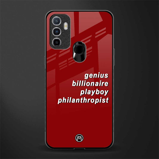 genius billionaire playboy philantrophist glass case for oppo a53 image