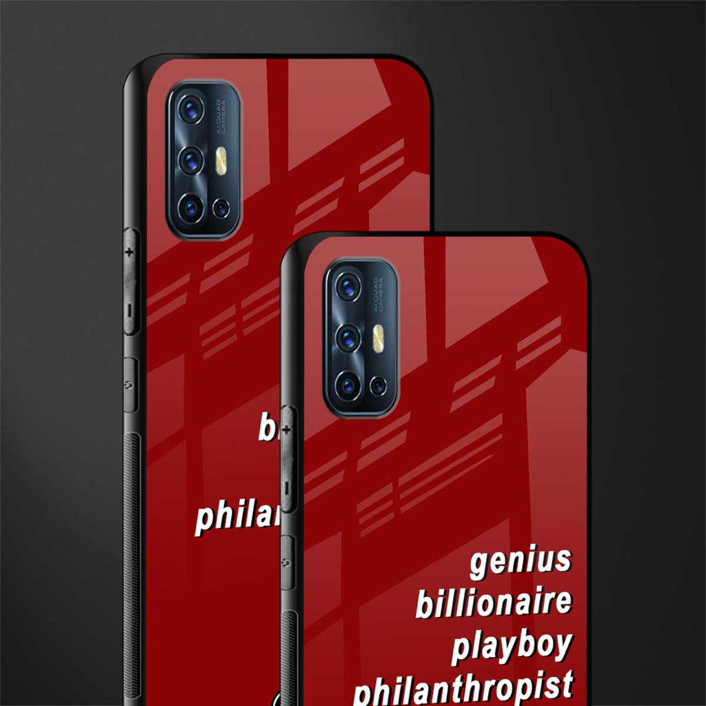 genius billionaire playboy philantrophist glass case for vivo v17 image-2