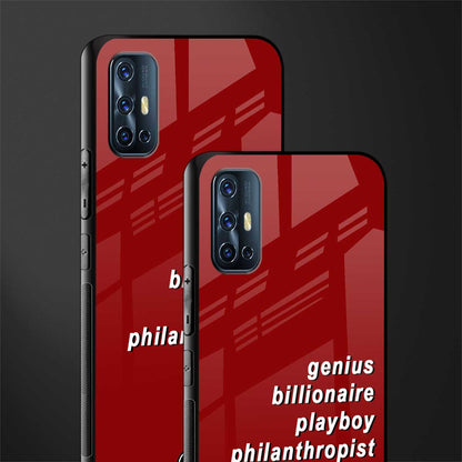 genius billionaire playboy philantrophist glass case for vivo v17 image-2