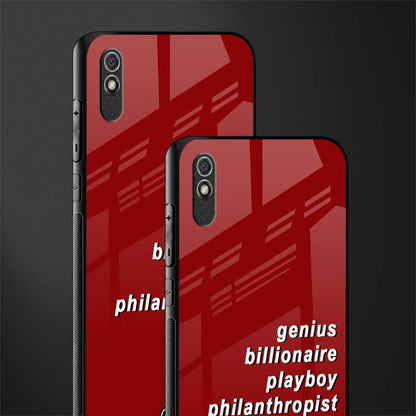 genius billionaire playboy philantrophist glass case for redmi 9i image-2