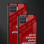 genius billionaire playboy philantrophist glass case for oppo f17 image-2