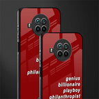 genius billionaire playboy philantrophist glass case for mi 10i image-2
