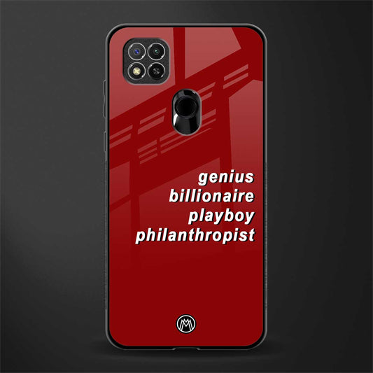 genius billionaire playboy philantrophist glass case for poco c31 image