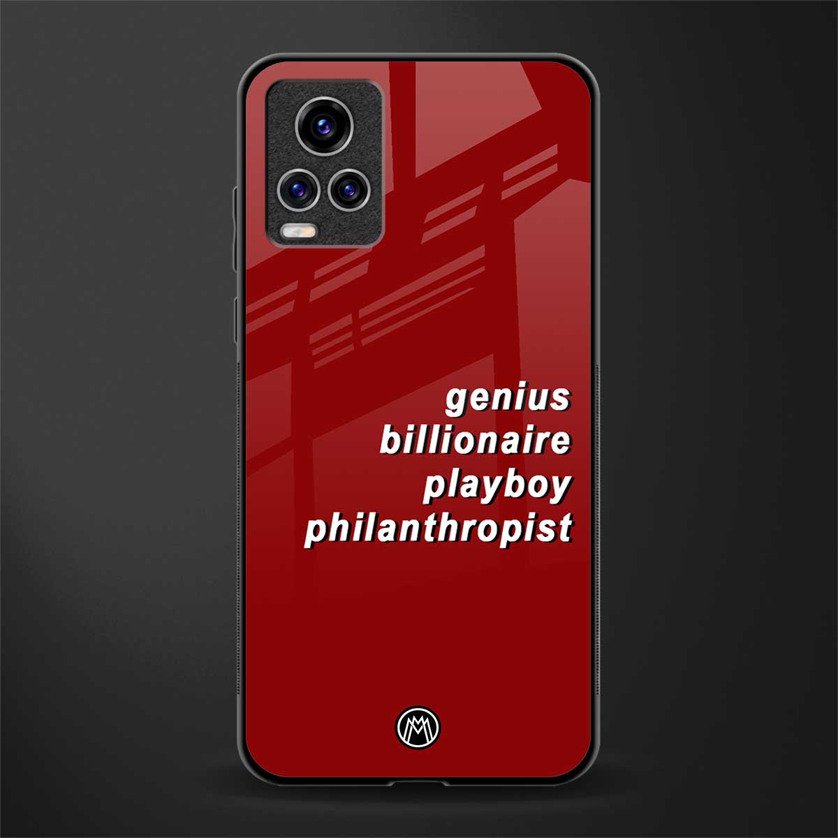 genius billionaire playboy philantrophist glass case for vivo v20 pro image