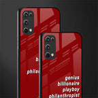 genius billionaire playboy philantrophist glass case for realme x7 pro image-2
