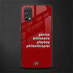 genius billionaire playboy philantrophist glass case for realme x7 pro image