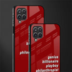 genius billionaire playboy philantrophist glass case for samsung galaxy a12 image-2