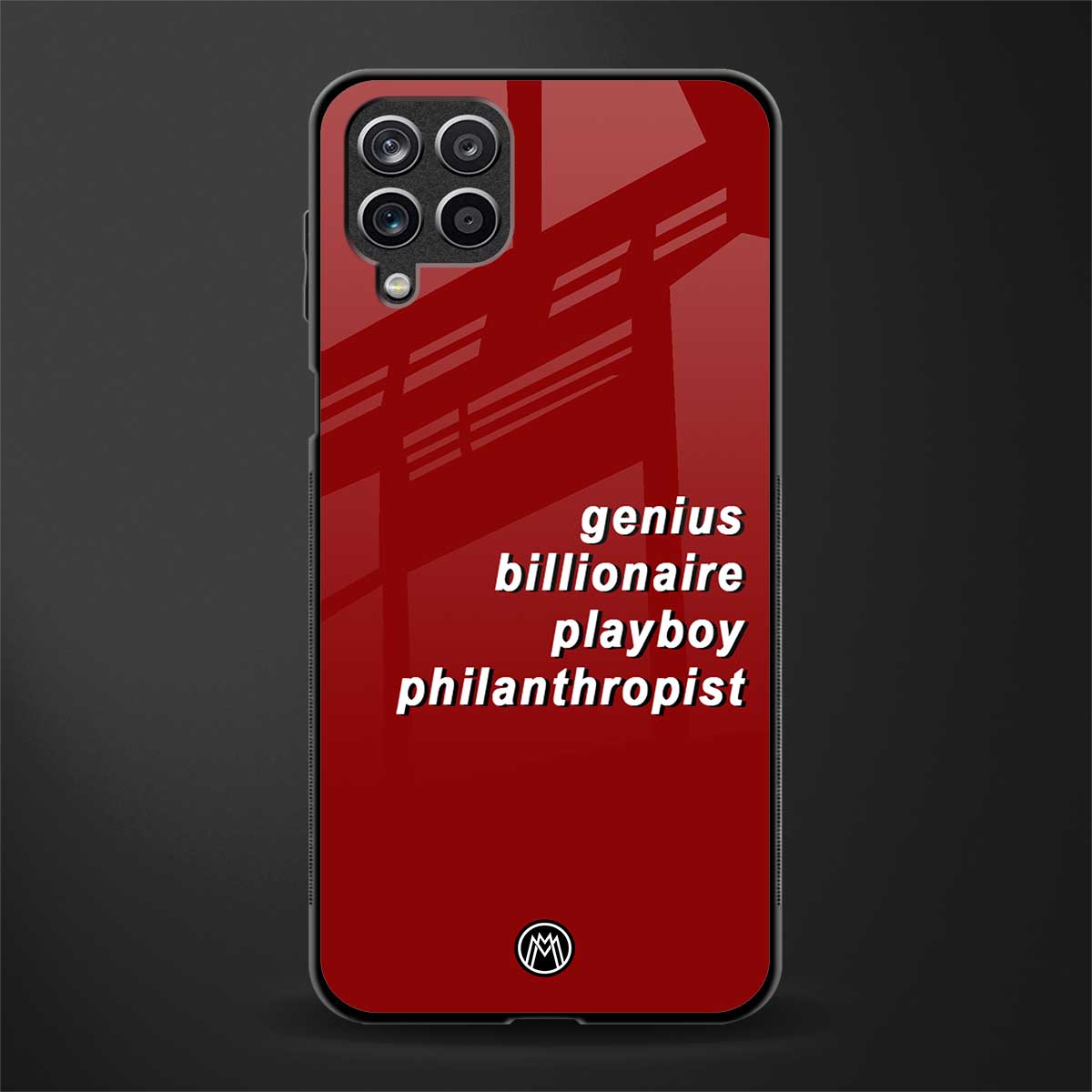 genius billionaire playboy philantrophist glass case for samsung galaxy m12 image