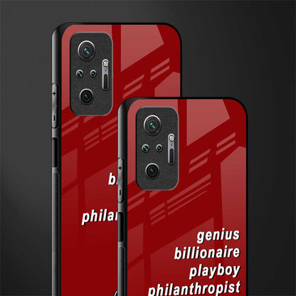 genius billionaire playboy philantrophist glass case for redmi note 10 pro image-2