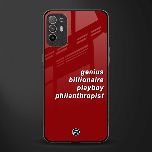 genius billionaire playboy philantrophist glass case for oppo f19 pro plus image