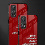 genius billionaire playboy philantrophist glass case for mi 10t 5g image-2
