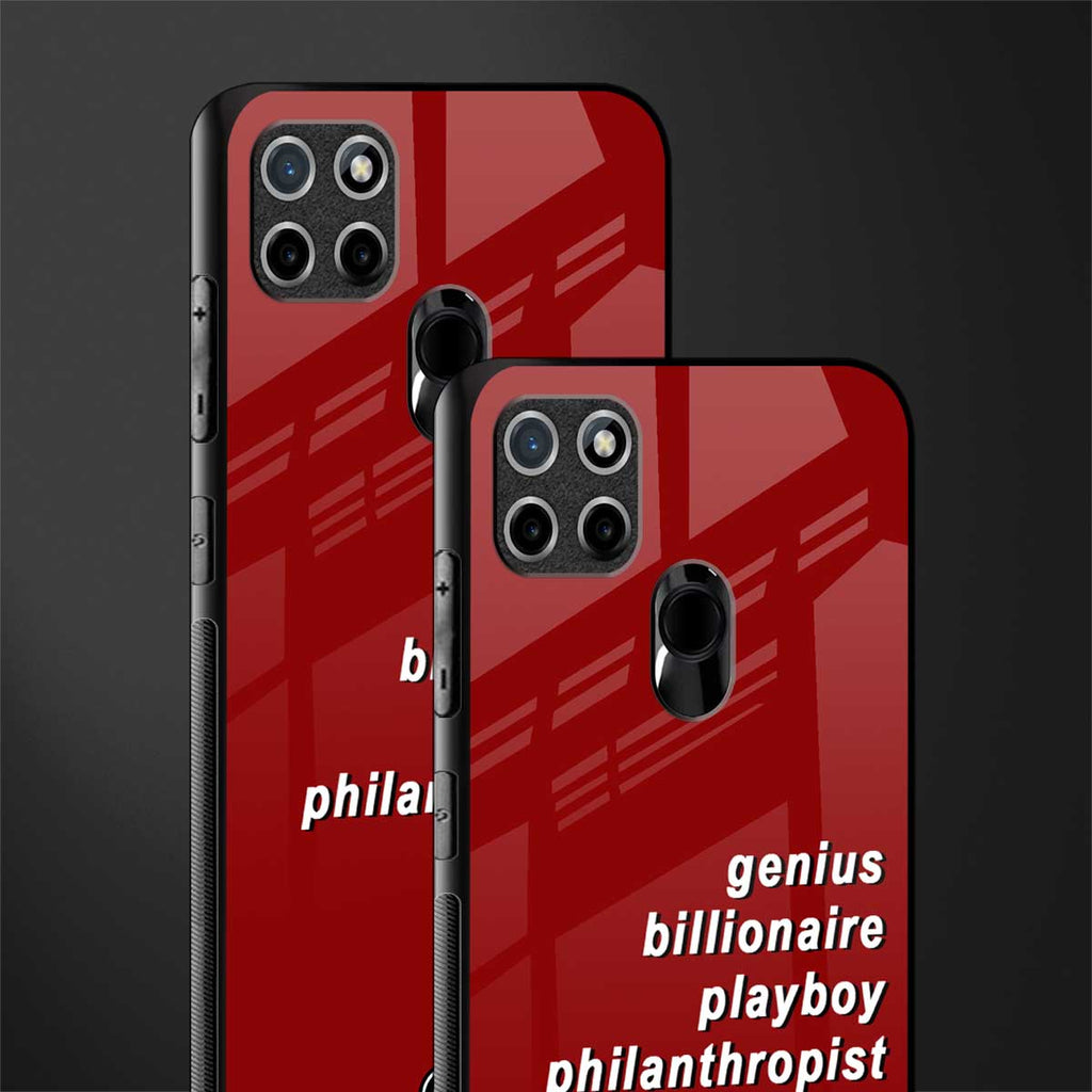 genius billionaire playboy philantrophist glass case for realme c21 image-2