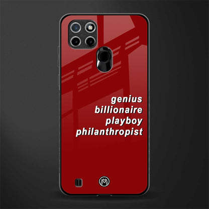 genius billionaire playboy philantrophist glass case for realme c21 image