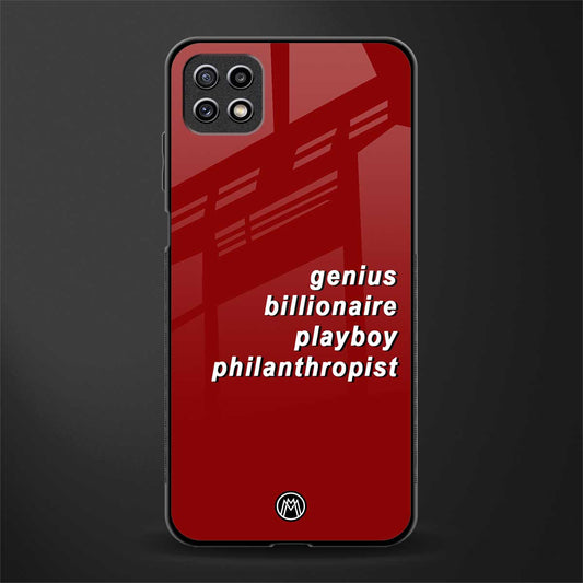 genius billionaire playboy philantrophist glass case for samsung galaxy a22 5g image