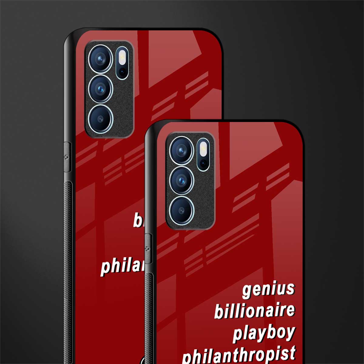 genius billionaire playboy philantrophist glass case for oppo reno6 5g image-2